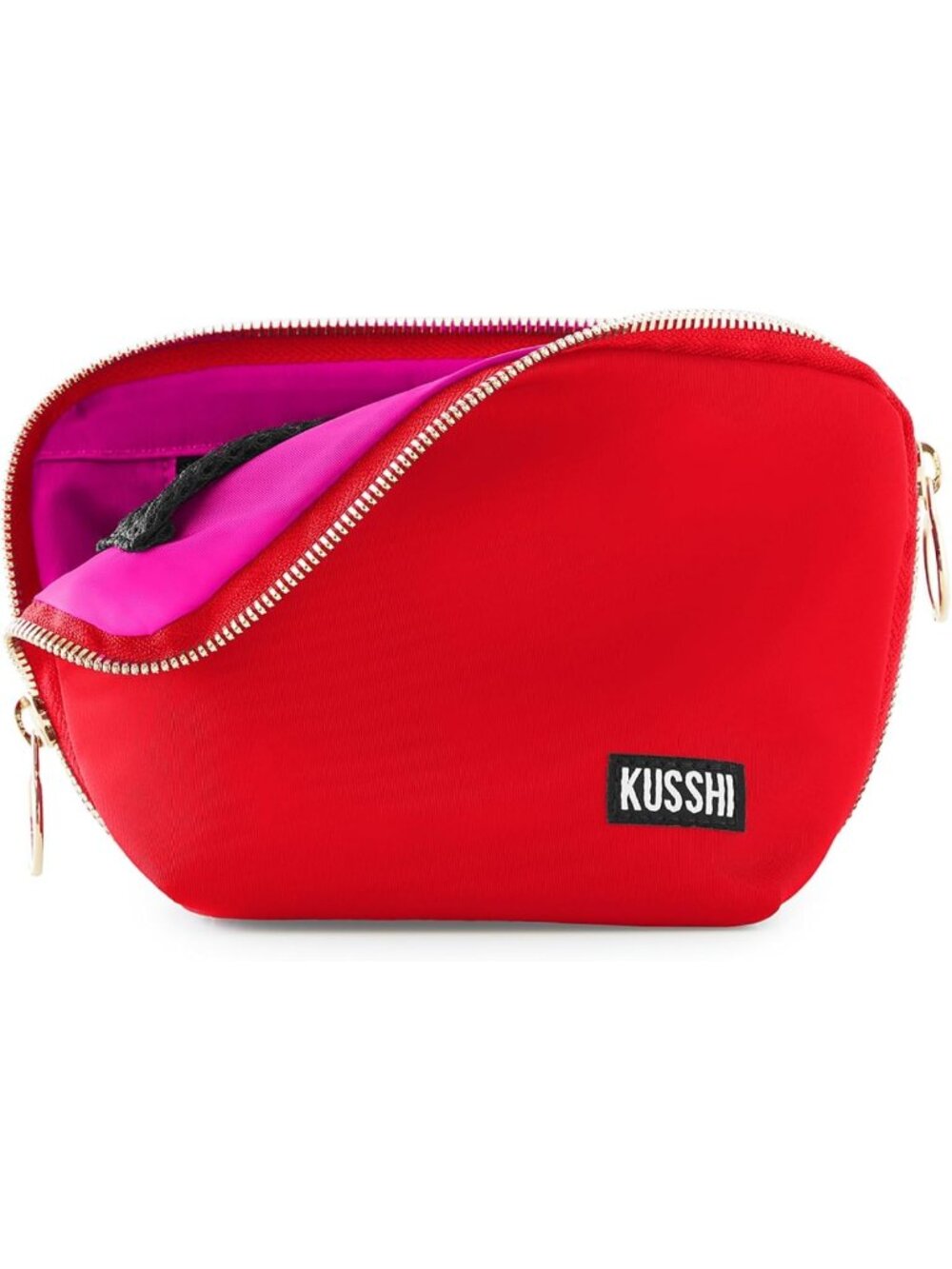 Washable Travel Makeup Bag for Purse - Everyday Essentials in Candy Apple